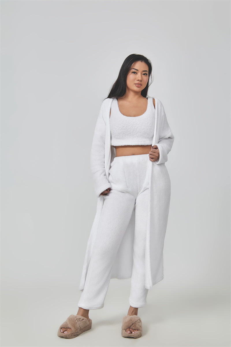 Cozy Pajama Set, 3 Piece Lounge Set, Cute Loungewear, Warm Suit Sets.