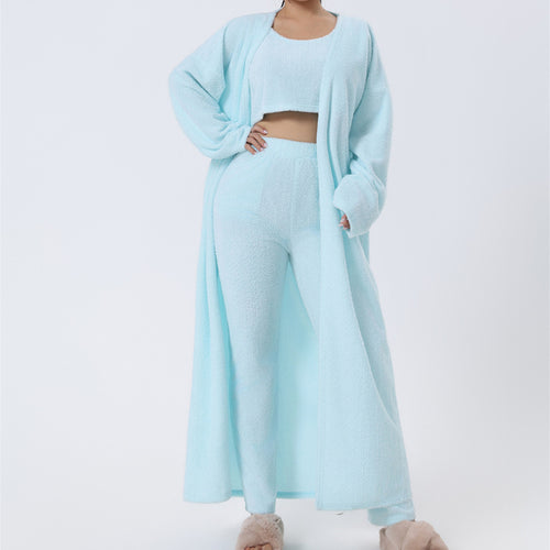Cozy Pajama Set, 3 Piece Lounge Set, Cute Loungewear, Warm Suit Sets.