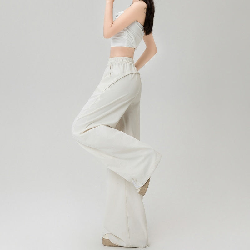 Women's Cotton-like Wide-leg Sunscreen Pants Summer High Waist