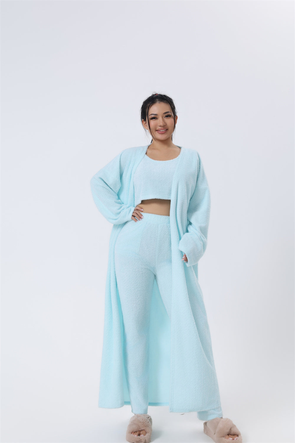 Cozy Pajama Set, 3 Piece Lounge Set, Cute Loungewear, Warm Suit Sets.